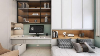 现代榻榻米卧室3D模型下载